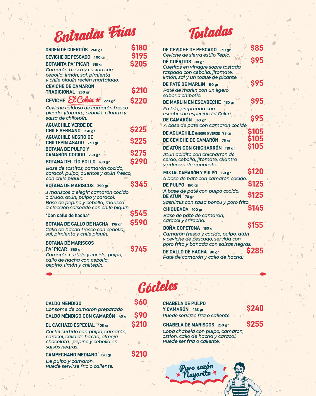 Menú alimentos